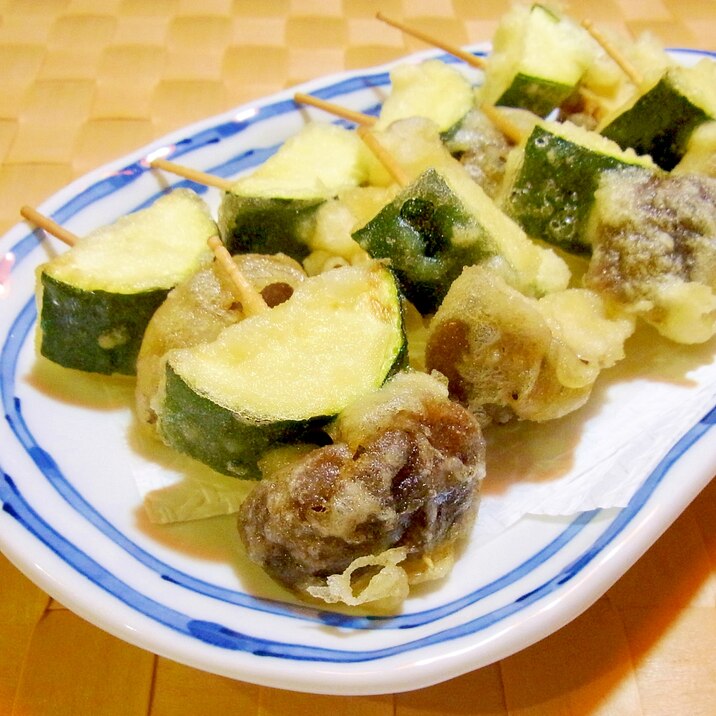 椎茸とズッキーニの天ぷら